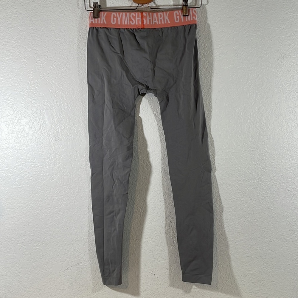 Gymshark Seamless Gray & Coral Workout Leggings Size Medium - Picture 4 of 8